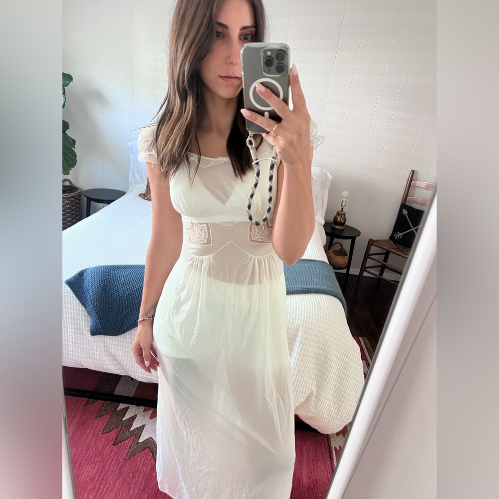 Vintage sheer slip dress nightgown